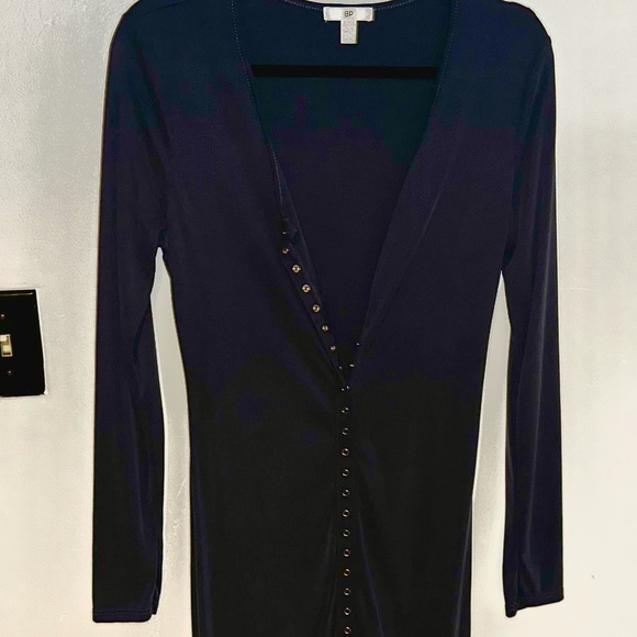 NORDSTROM BP Button Down Ribbed Dress - Blue - Picture 1 of 8